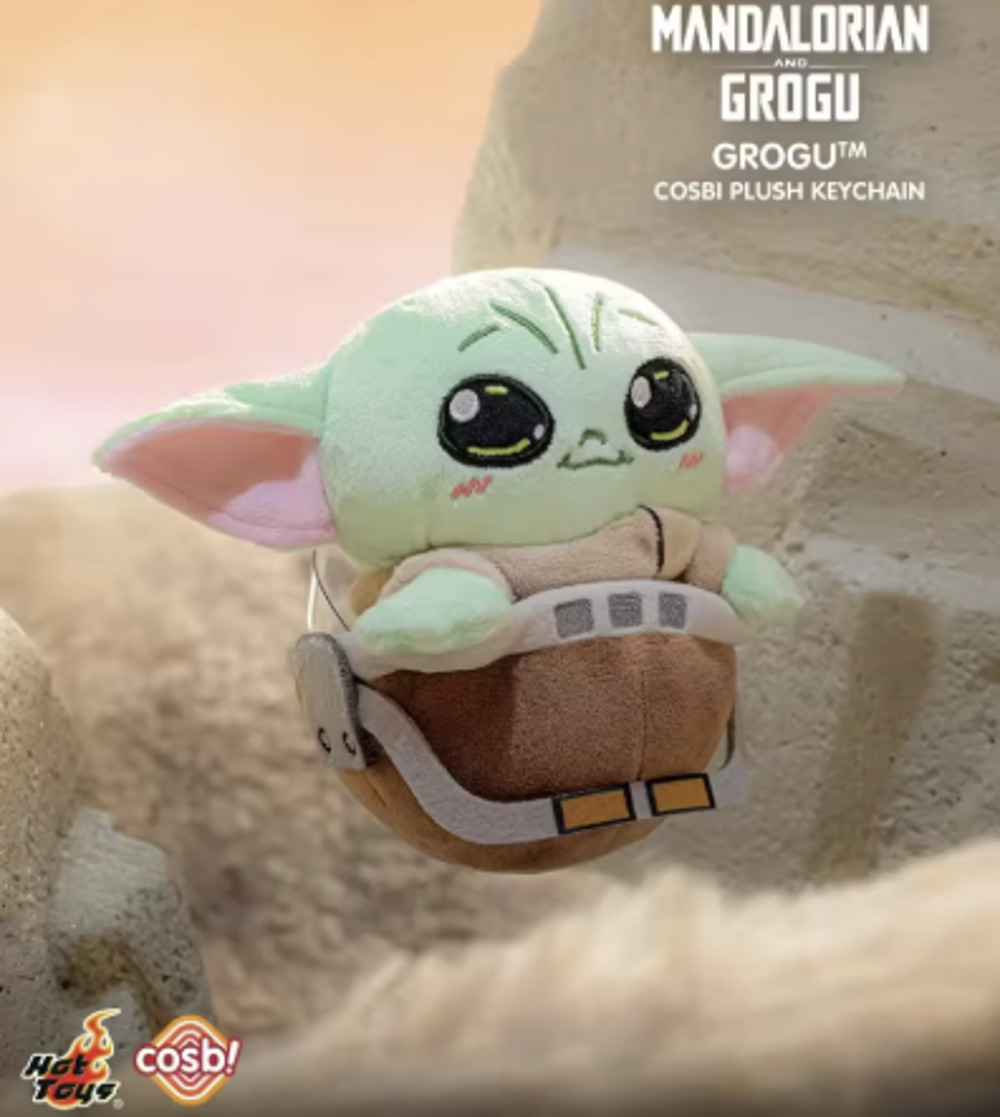 Disney x Cosbi x Star Wars Mandalorian/Grogu Plush Key/Charm, Hover Pram New